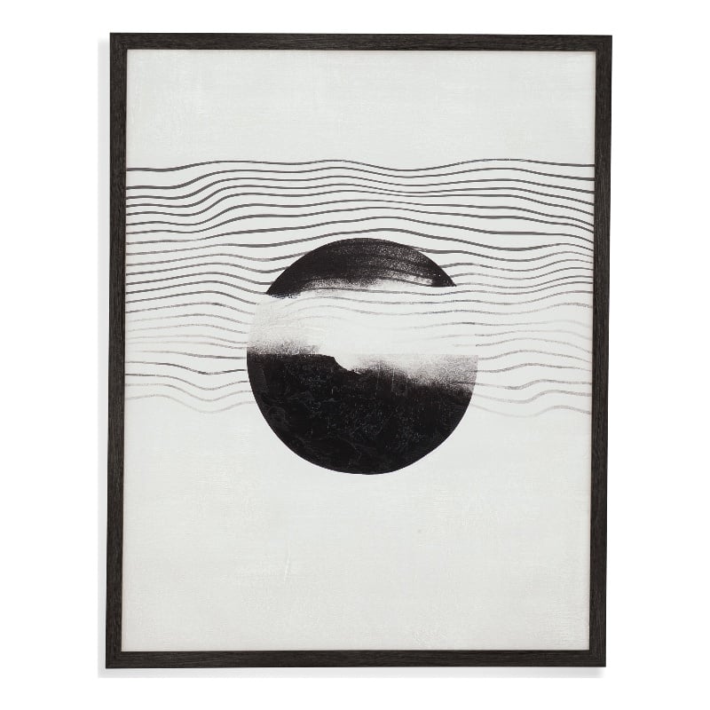 Bassett Mirror Modern Black Framed Canvas Wall Art for Home Decor
