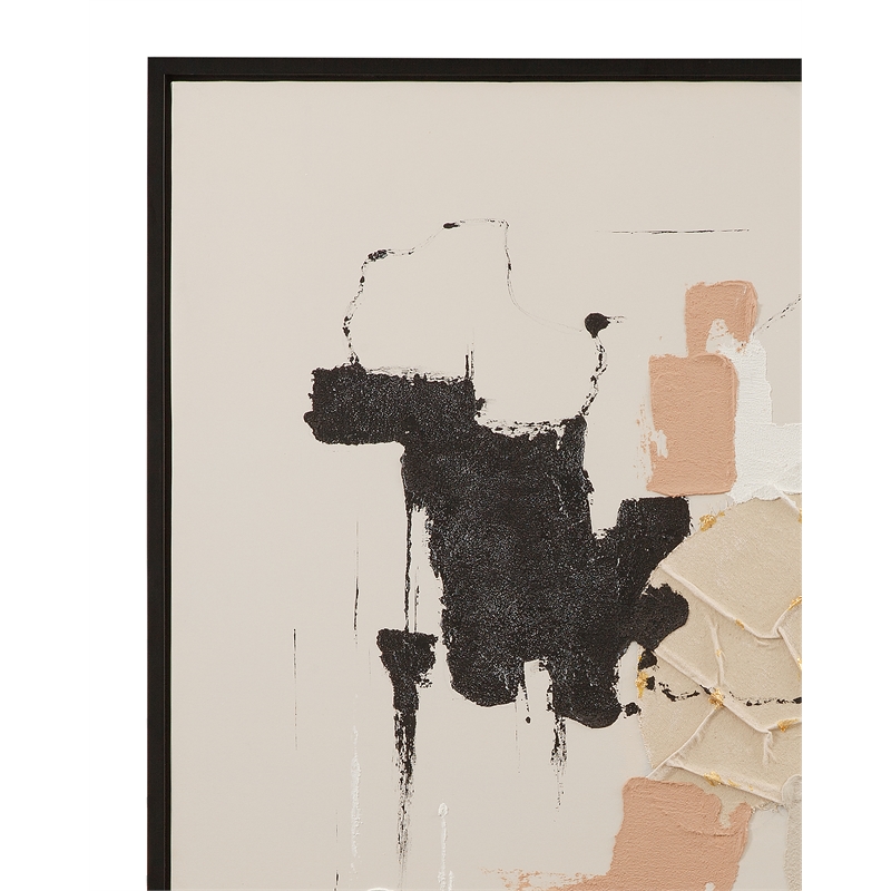 Bassett Mirror Intuitive Black Framed Canvas Wall Art Set of 2 for Decor