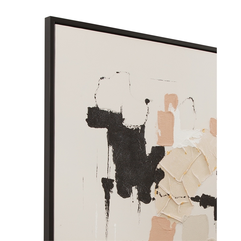 Bassett Mirror Intuitive Black Framed Canvas Wall Art Set of 2 for Decor