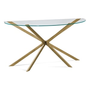 Bassett Mirror Modern Tess Metal Console Table in Gold