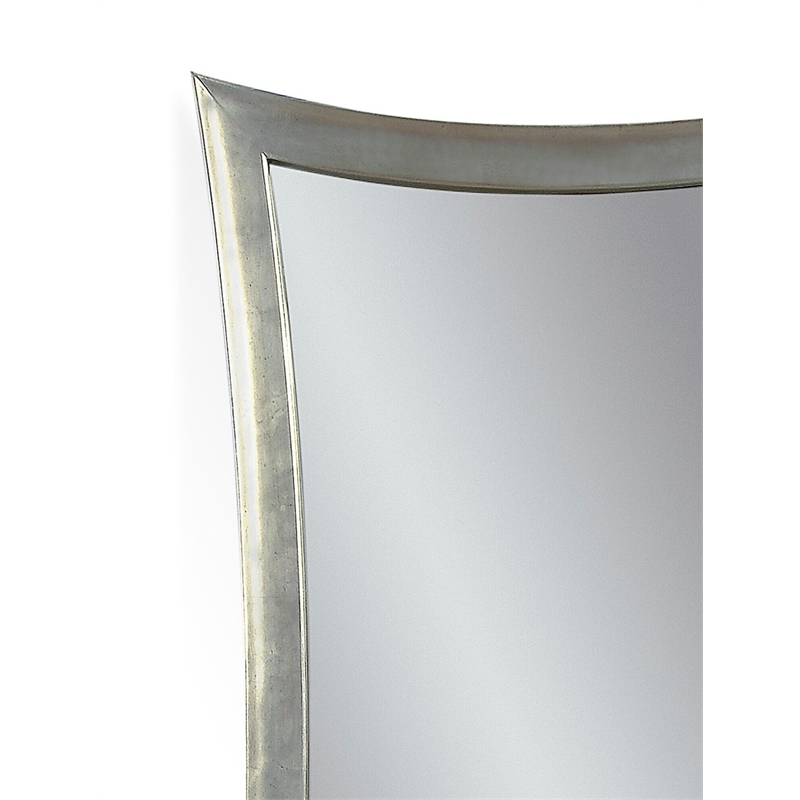 Thoroughly Modern Resin Silver Leaf Hourglass Leaner  Mirror