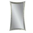 Silver Leaf  Metal Hourglass Wall Mirror Sculptural Modern Decor