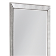 Silver Leaf Wood Beaded Leaner Mirror with Antique Glass