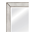 Silver Leaf Wood Beaded Leaner Mirror with Antique Glass