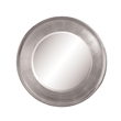 Silver Leaf Round Wall Mirror Beveled Glass Modern