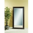 Cherry Fruitwood Leaner Floor Mirror Braided Wood Frame