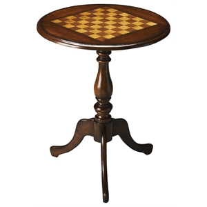 Butler Specialty Cherry Round Game Table In Dark Brown