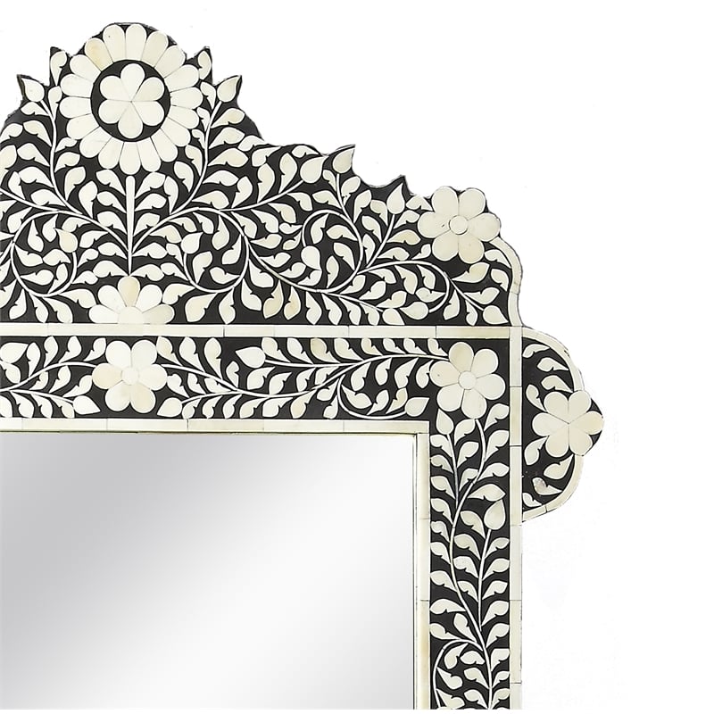 Butler Specialty Bone Inlay Accent Wall Mirror In Black