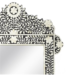 Butler Specialty Bone Inlay Accent Wall Mirror In Black
