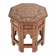 Butler Specialty Bone Inlay End Table In Wood And Bone Inlay