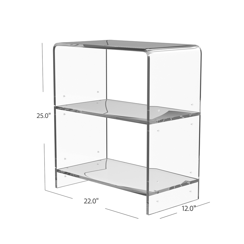 Butler Specialty Company Crystal Clear 2 Shelf Acrylic Bookcase - Clear