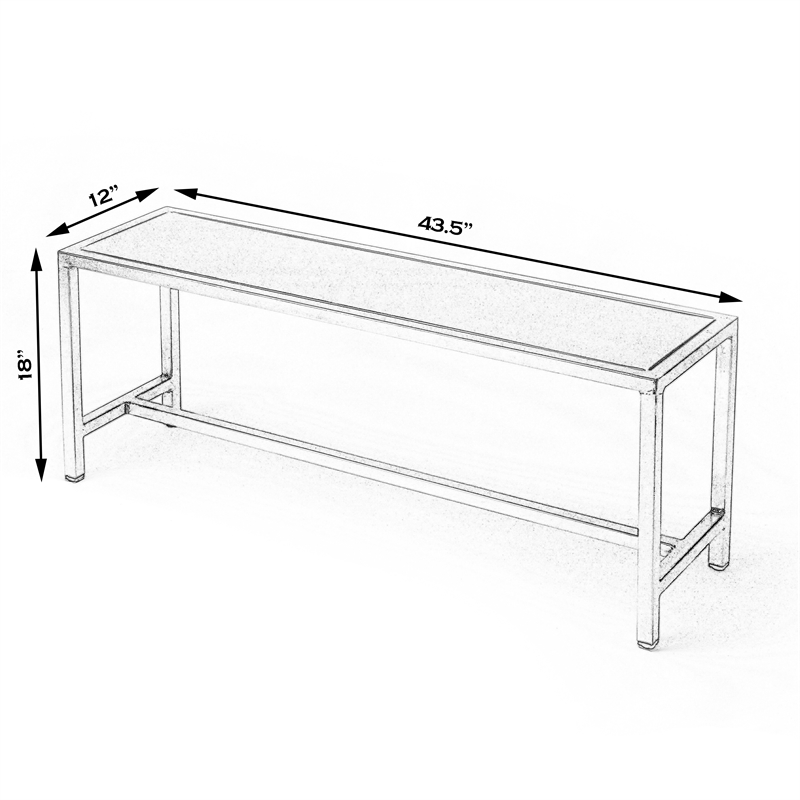 Butler Specialty Loft Bench In Silver