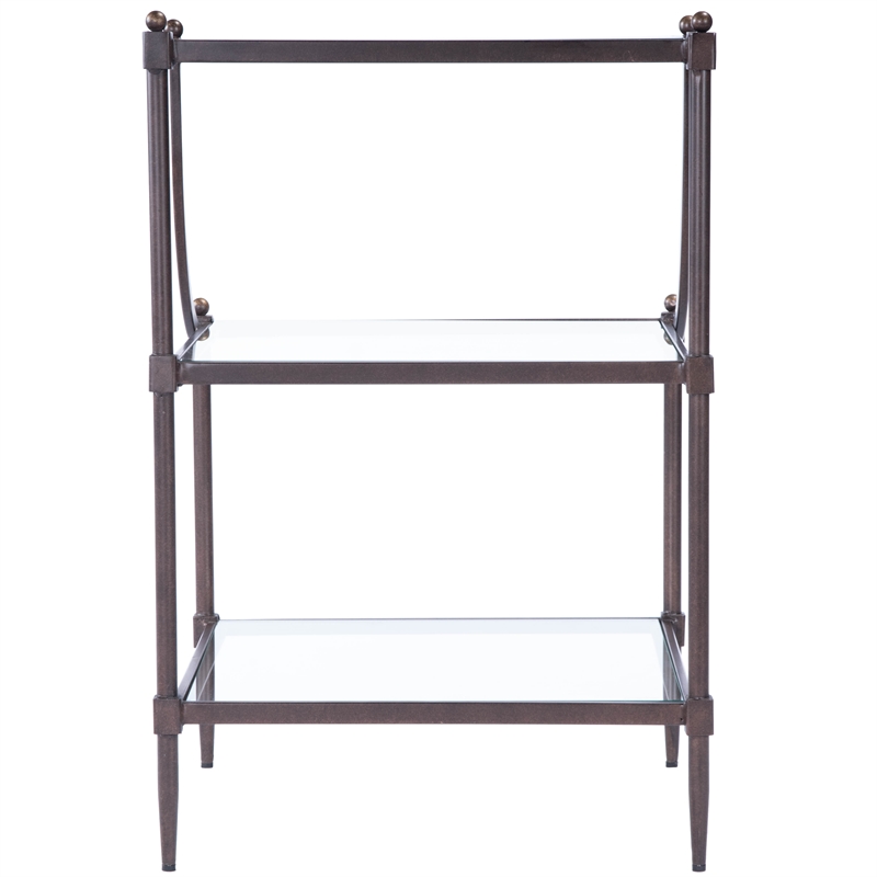 Butler Specialty Company Peninsula Metal and Glass End Table
