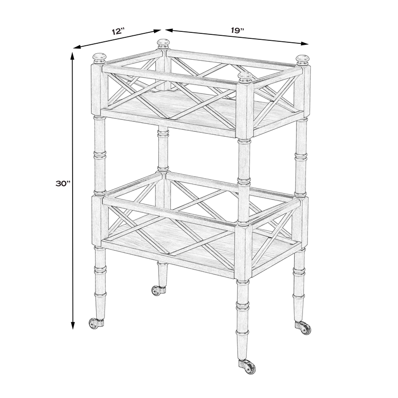 Butler Specialty Company Masterpiece Foster Bar Cart in Black Licorice