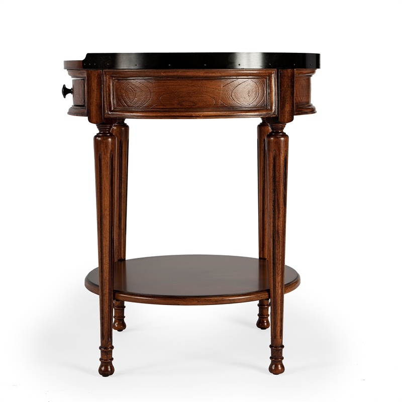 Butler Specialty Company End Table Nightstand Bedside Round in Wood - Brown
