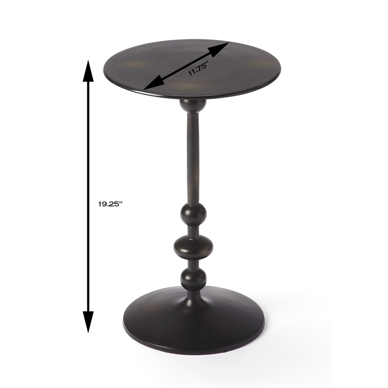 Butler Specialty Metalworks Zora Pedestal End Table In Black Iron