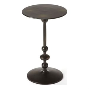 Butler Specialty Metalworks Zora Pedestal End Table In Black Iron