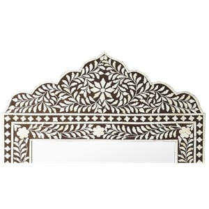Butler Specialty Bone Inlay Wall Mirror In Dark Brown