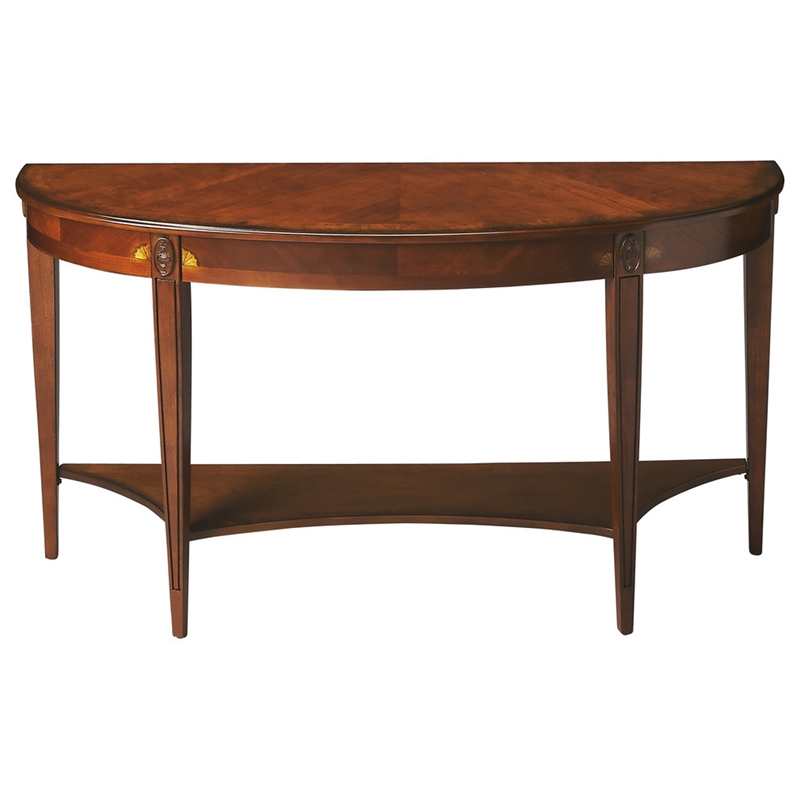 Butler Specialty Masterpiece Demilune Console Table In Olive Ash Burl