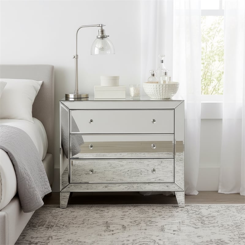 Butler Specialty Butler Loft 3 Drawer Accent Chest In Clear