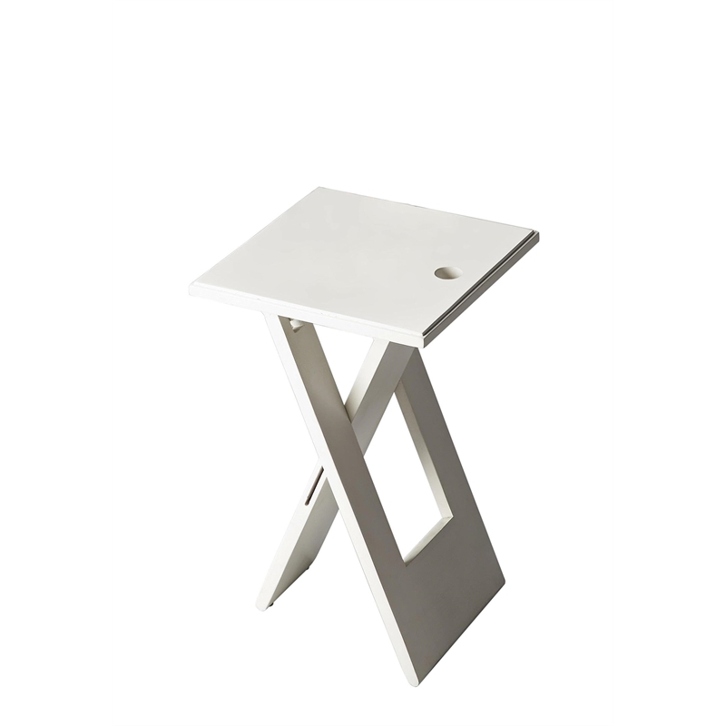 Butler Specialty Loft Square Folding End Table In White