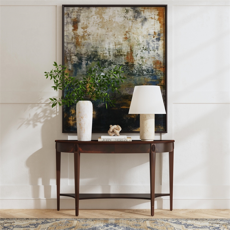 Butler Specialty Masterpiece Demilune Console Table In Dark Brown