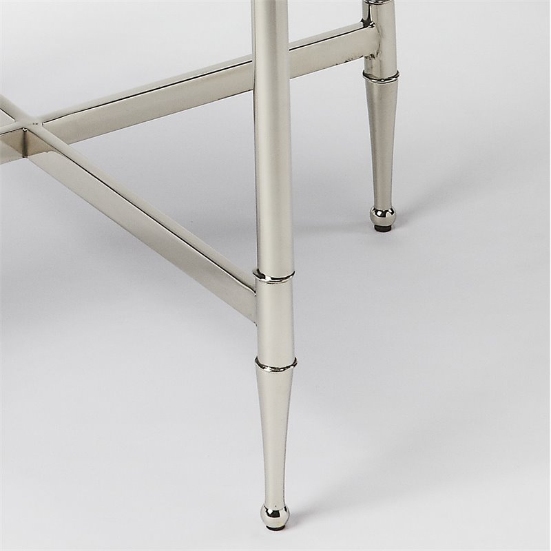 Butler Specialty Crosby Metal And Mirror End Table