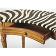 Butler Specialty Heritage Zebra Stripe Top Writing Desk In Light Wood