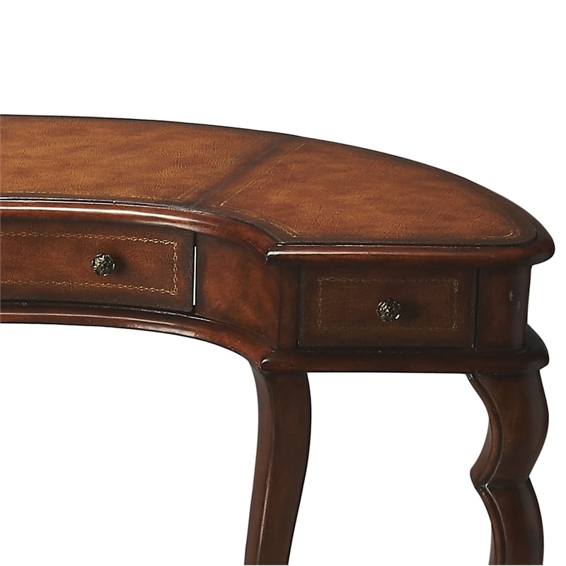 Butler Specialty Heritage Crescent Writing Desk In Medium Brown