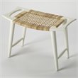 Butler Specialty Foot Stool In White And Natural