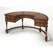 Butler Specialty Company Geneva Wood And Leather Demilune Executive Desk - Brown