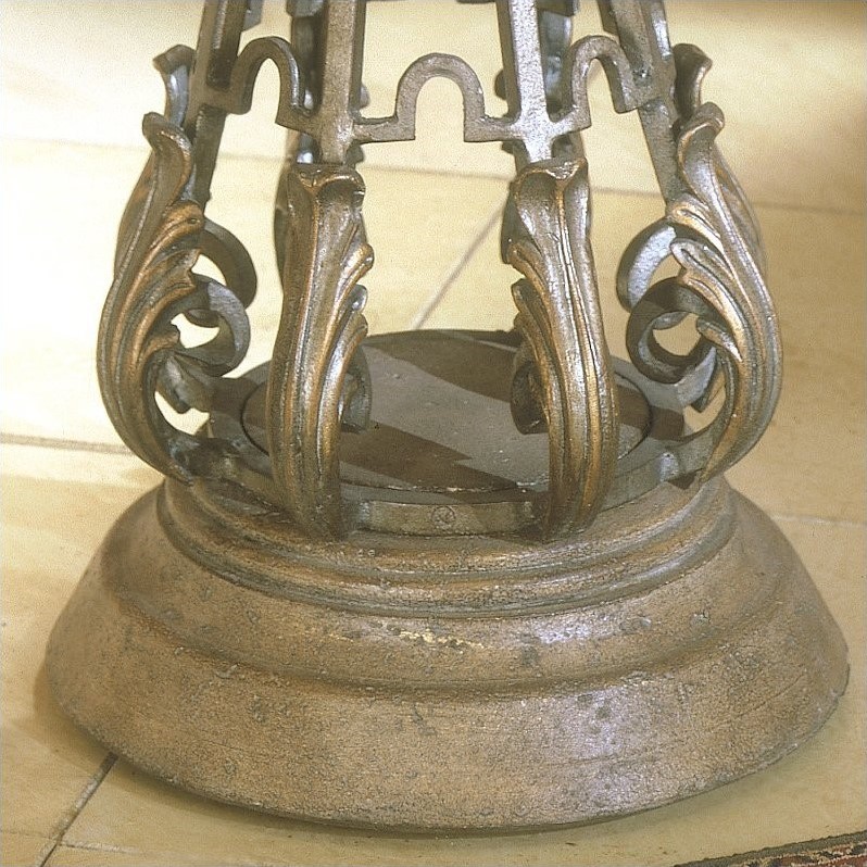 Butler Specialty Company Traditional Metal & Stone Tall Planter In Gold