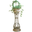 Butler Specialty Company Traditional Metal & Stone Tall Planter In Gold