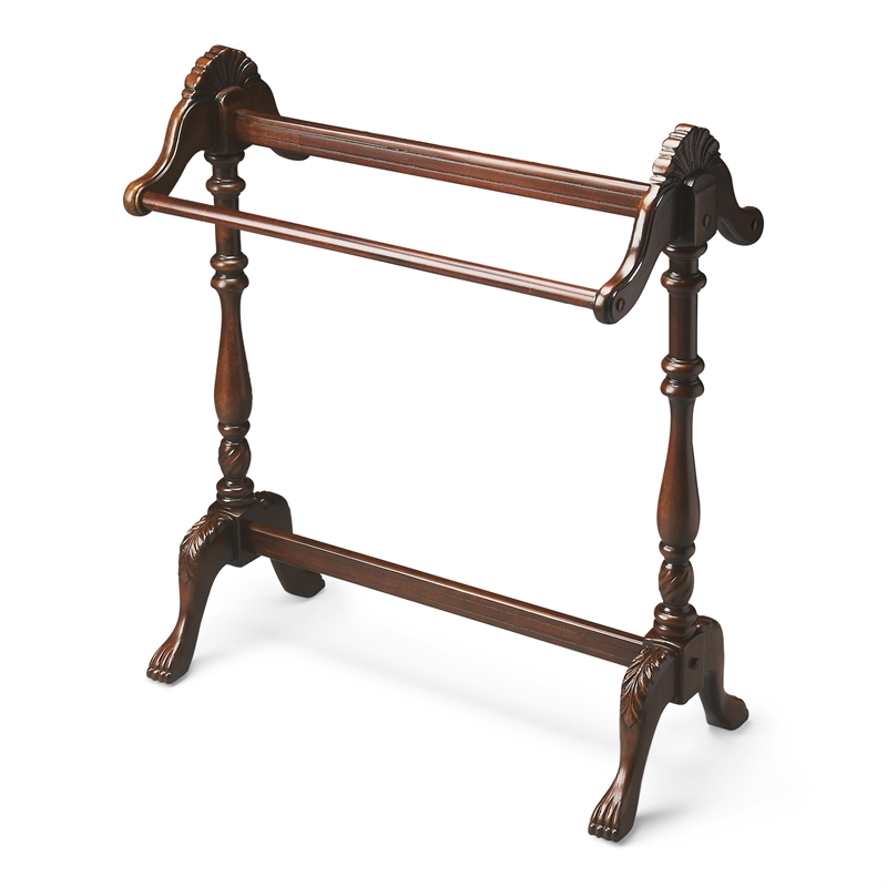 Butler Specialty Wood Blanket Stand In Plantation Cherry Finish