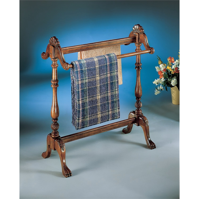 Butler Specialty Wood Blanket Stand In Plantation Cherry Finish