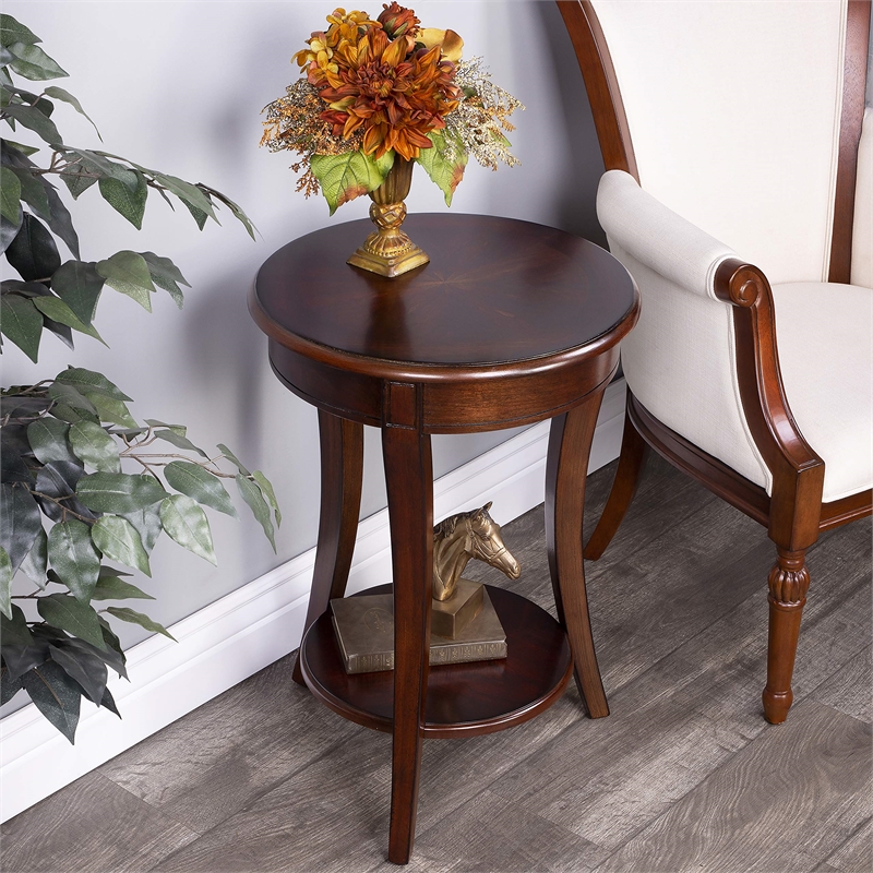Butler Specialty Traditional Round Accent Table In Plantation Cherry