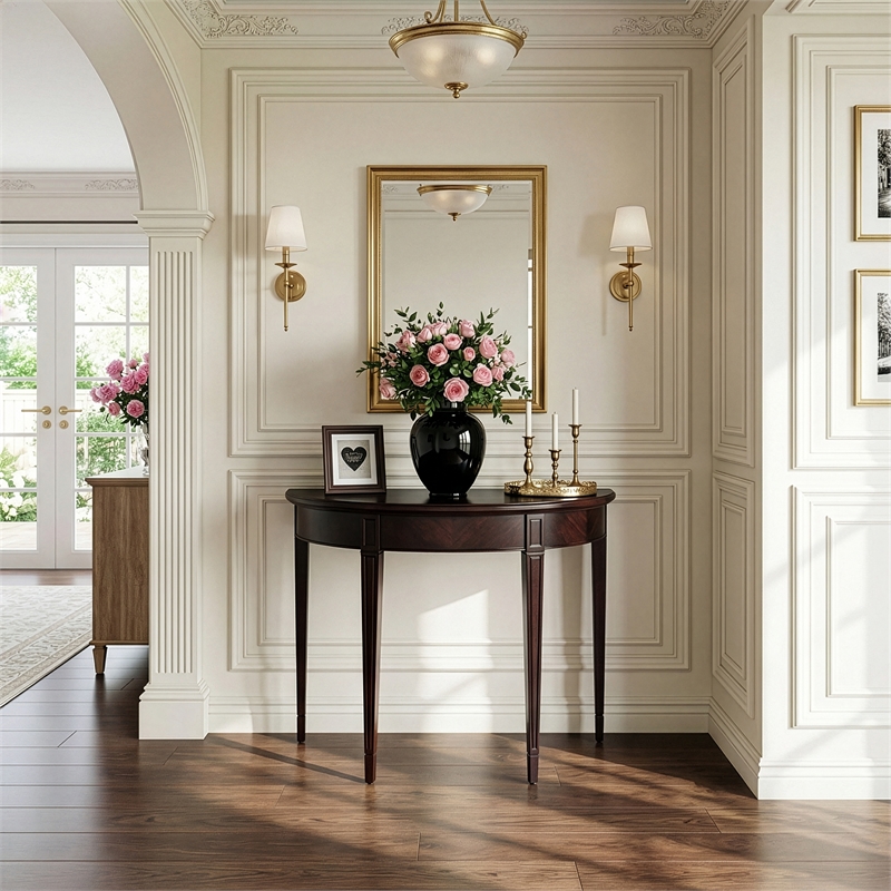 Butler Specialtycompany Hampton Demilune Wood  Console Table - Cherry
