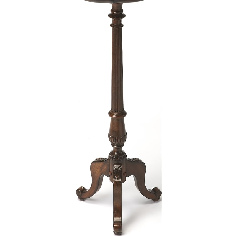 Butler Specialty Chatsworth Wood Pedestal Plant Stand / Drink Table - Cherry