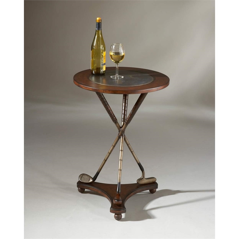 Butler Specialty Transitional Round Accent Table In Heritage