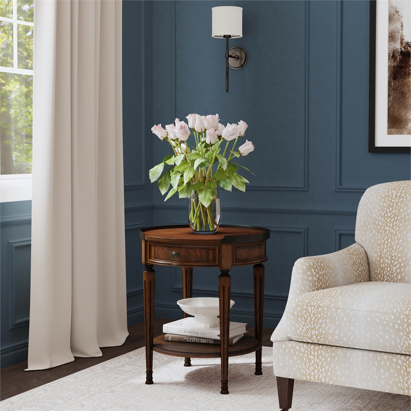 Butler Specialty Transitional Round Accent Table In Plantation Cherry