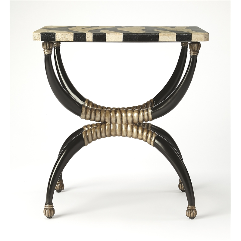 Butler Specialty Zebra Stripe Top Accent Table In Heritage