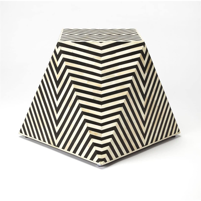 Butler Specialty Zanzibar Bone Inlay Accent Table In Black