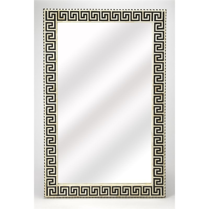 Butler Specialty Eternity Bone Inlay Wall Mirror In Black