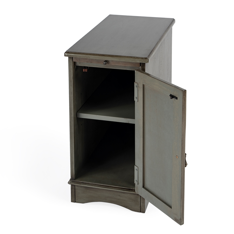 Butler Specialty Company Harling Cabinet End Table - Silver Satin Gray