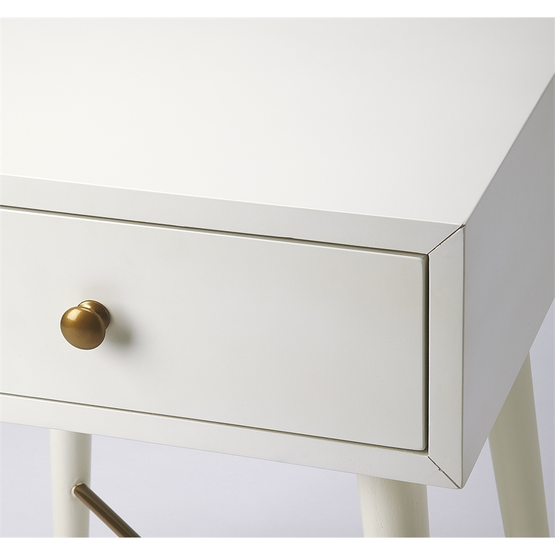 Butler Specialty Delridge End Table In White And Gold