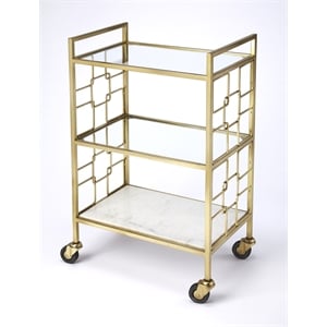 Butler Specialty Arcadia Polished Bar Cart In Gold
