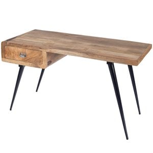 Butler Specialty Anuri Natural Wood And Metal Desk In Brown