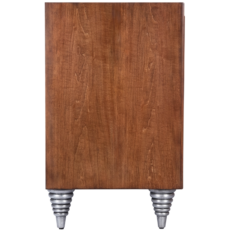 Butler Specialty Shelly Leather and Capiz Shell Inlay Sideboard in Brown