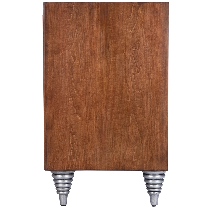 Butler Specialty Shelly Leather and Capiz Shell Inlay Sideboard in Brown