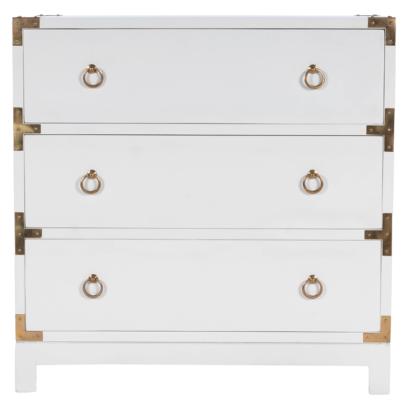Butler Specialty Company Forster Wood Campaign Chest - Glossy White